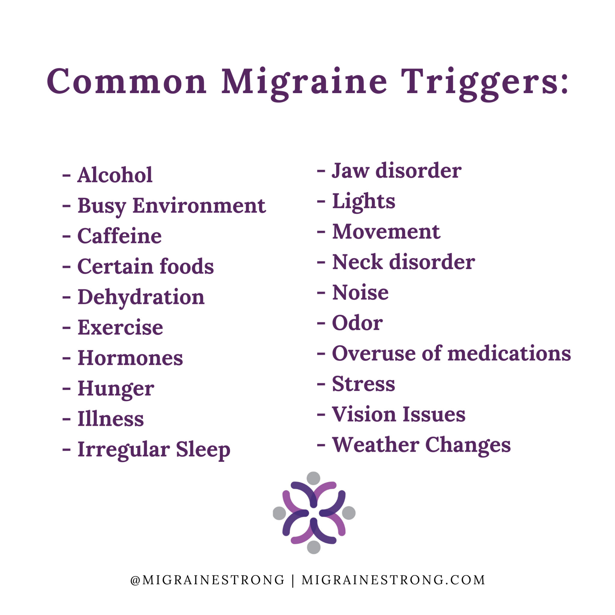 Migraine Triggers List and The Bucket Theory Migraine Strong